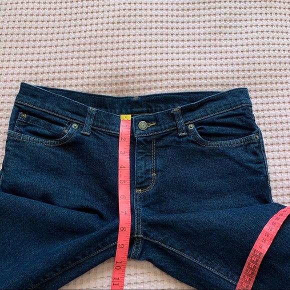 Patagonia Organic Cotton Dark Wash Low Mid Rise Jeans Boot Flare  Leg Women's 30 - Picture 10 of 12